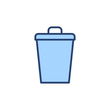 Çöp simgesi vektörü. Çöp kutusu simgesi. İşareti ve sembolü sil.