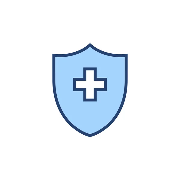 健康保険のアイコンベクトル 保険健康診断書の記号と記号 — ストックベクタ