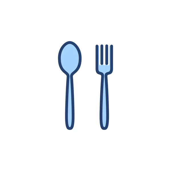 Spoon Fork Icon Vector Spoon Fork Knife Icon Vector Restaurant — Stock Vector