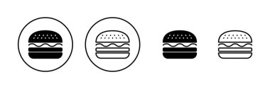 Burger ikon vektörü. Hamburger ve sembol. hamburger