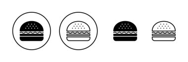 Burger ikon vektörü. Hamburger ve sembol. hamburger