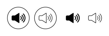 Sözcü simgesi vektörü. Ses düzeyi ve sembol. Hoparlör ikonu. ses sembolü