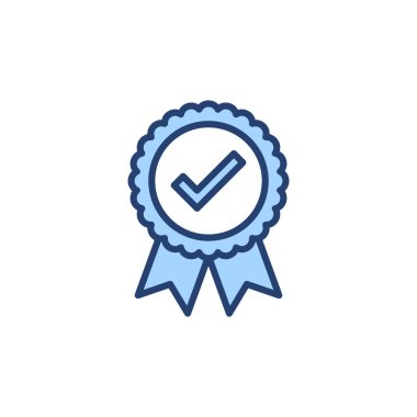 Onaylanmış simge vektörü. Onaylanmış Madalya Simgesi