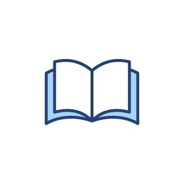 Kitap ikonu vektörü. Açık kitap işareti ve sembol. Kitap simgesi