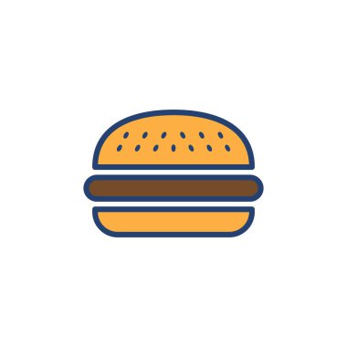 Burger ikon vektörü. Hamburger ve sembol. hamburger