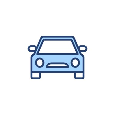 Araba ikonu vektörü. Araba işareti ve sembol. küçük sedan