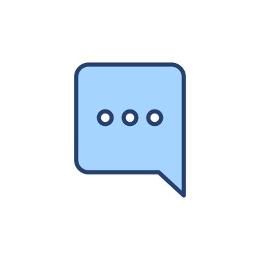 Sohbet ikonu vektörü. Konuşma balonu işareti ve sembol. Yorum simgesi. ileti