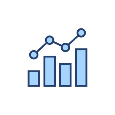 Grafik simgesi vektörü büyüyor. Çizelge ve sembol. diyagram simgesi