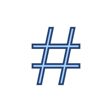Etiket simgesi vektörü. hashtag işareti ve sembol