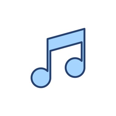 Müzik ikonu vektörü. nota işareti ve sembol