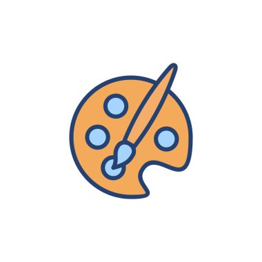 Simge vektörünü boya. Boya fırçası işareti ve sembol. boyama silindiri vektörü