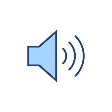 Sözcü simgesi vektörü. Ses düzeyi ve sembol. Hoparlör ikonu. ses sembolü