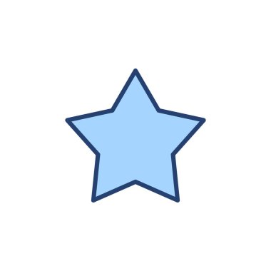 Yıldız simgesi vektörü. Reyting işareti ve sembol. favori yıldız simgesi