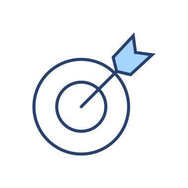 Hedef ikon vektörü. hedef simge vektörü. hedef pazarlama işareti ve sembol