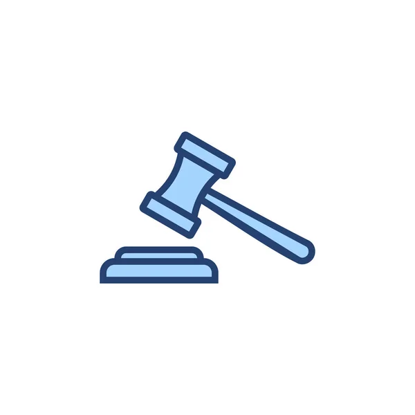 Вектор Иконок Молотка Судья Молоток Знак Символ Икона Права Аукционный — стоковый вектор
