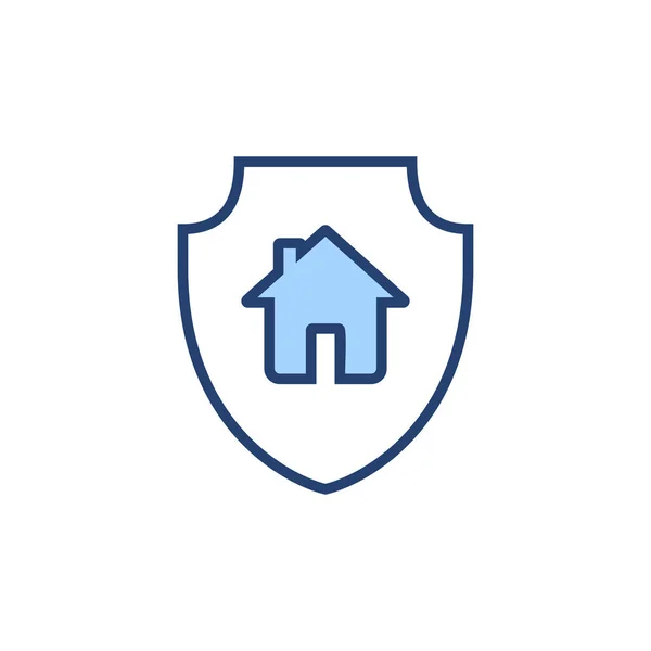 Wektor Ubezpieczenia Domu Znak Symbol Ochrony Domu — Wektor stockowy