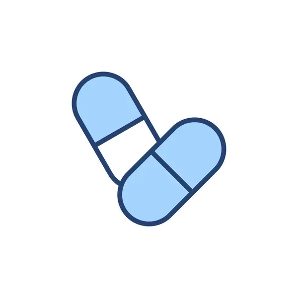 Pilules Icône Vecteur Icône Capsule Signe Symbole Drogue — Image vectorielle