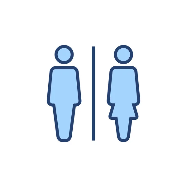 トイレのアイコンベクトル 女の子と男の子のトイレの看板やシンボル バスルームのサイン Lavatory — ストックベクタ