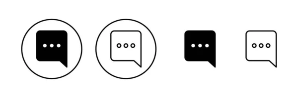 Chat Symbol Vektor Sprachblase Zeichen Und Symbol Kommentar Symbol Botschaft — Stockvektor