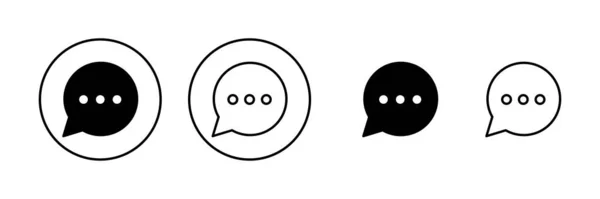Icono Chat Vector Signo Símbolo Burbuja Del Habla Icono Comentario — Archivo Imágenes Vectoriales