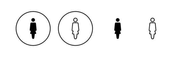 Icono Femenino Vector Mujer Signo Símbolo — Archivo Imágenes Vectoriales