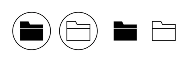 Ordnersymbol Vektor Ordner Zeichen Und Symbol — Stockvektor