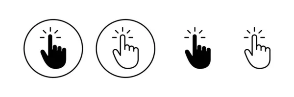 Vetor Ícone Cursor Mão Sinal Cursor Símbolo Mão Clik Ícone — Vetor de Stock
