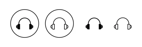 ヘッドフォンのアイコンベクトル ヘッダー記号と記号 — ストックベクタ