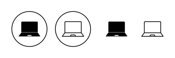 Laptop Icon Vector Computer Sign Symbol — Stock Vector