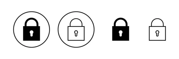 锁定图标向量 帕德洛克标志和符号 加密图标 安全标志 — 图库矢量图片