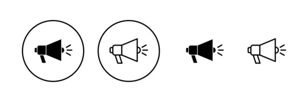 Megaphon Symbolvektor Lautsprecherschild Und Symbol — Stockvektor