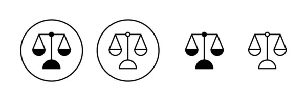 Escalas Vector Icono Icono Escala Legal Señal Símbolo Justicia — Archivo Imágenes Vectoriales