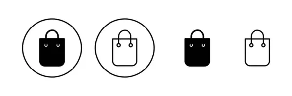 ショッピングバッグアイコンベクトル ショッピングサインとシンボル — ストックベクタ