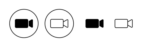 Video Simgesi Vektörü Video Kamera Işareti Sembol Film Tabelası Sinema — Stok Vektör