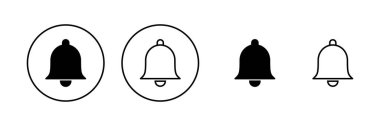 Çan simgesi vektörü. Web sitesi tasarımı için uyarı işareti ve sembol