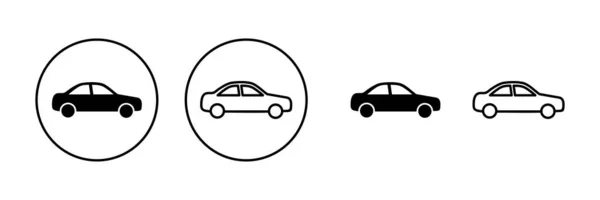 Araba Ikonu Vektörü Araba Işareti Sembol Küçük Sedan — Stok Vektör