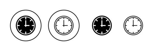 Klok Icoon Vector Tijdteken Symbool Horloge Pictogram — Stockvector