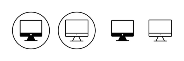 Вектор Значков Компьютера Знак Символ Монитора Компьютера — стоковый вектор