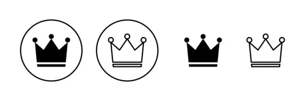 クラウンアイコンベクトル 王冠のサインとシンボル — ストックベクタ