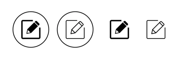 Modifica Vettore Icona Modificare Segno Simbolo Del Documento Modificare Icona — Vettoriale Stock