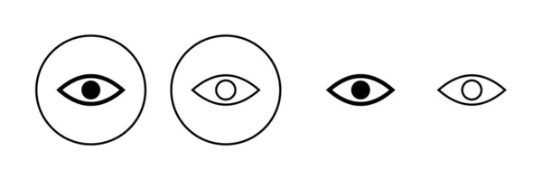 Vecteur Icônes Signe Symbole Oculaire Icône Look Vision — Image vectorielle