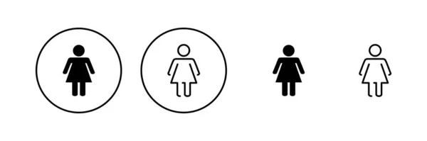 女性图标向量 妇女标志和符号 — 图库矢量图片