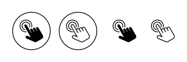 Faceți Clic Pictogramă Vector Indicator Semn Simbol Pictograma Cursor Mână — Vector de stoc