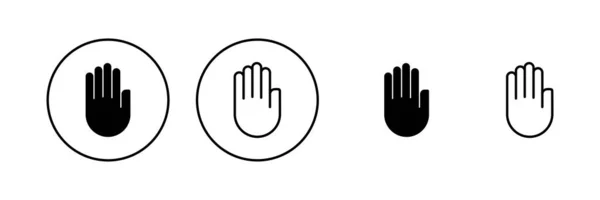 Hand Icon Vector Hand Sign Symbol Palm — Stock Vector