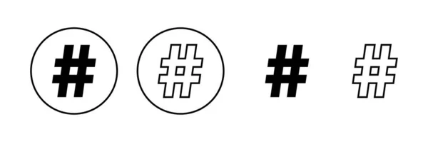 Ikona Hasztagu Wektor Znak Symbol Hashtagu — Wektor stockowy