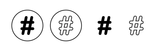 Vektor Ikony Hashtagu Znak Symbol Hashtag — Stockový vektor