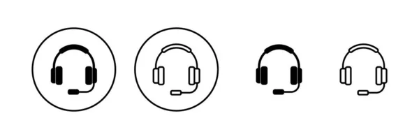 ヘッドフォンのアイコンベクトル ヘッダー記号と記号 — ストックベクタ