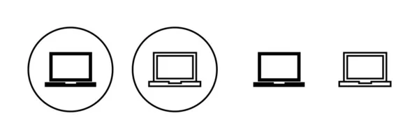 Vetor Ícone Laptop Sinal Computador Símbolo — Vetor de Stock