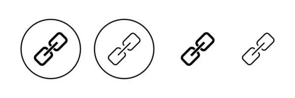 アイコンベクトルをリンクする ハイパーリンクチェーンのサインとシンボル — ストックベクタ