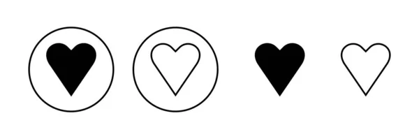 Вектор Икон Любви Знак Сердца Символ Вектор Иконок — стоковый вектор